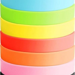 7PCS Silicone Bracelet Set For Men Women Wristbands Rubber Band Bracelets Assorted Colors Gifts Bracelets Sport